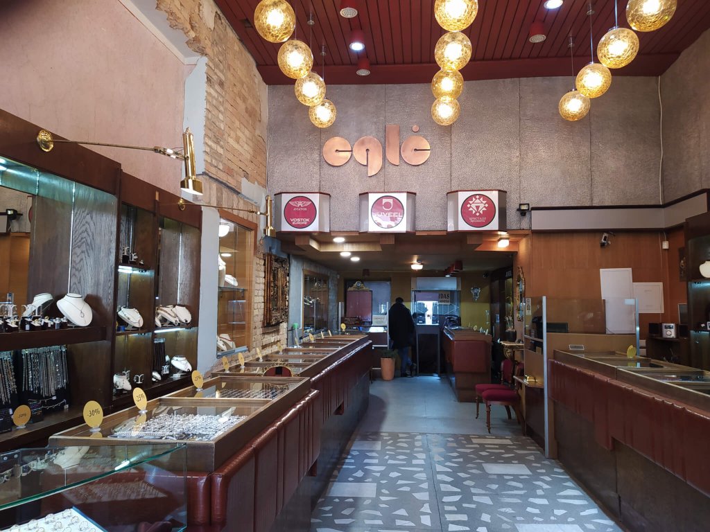 Juvelyrinės parduotuvės „Eglė“ dekoras (nuotr. Neakivaizdinis Vilnius)