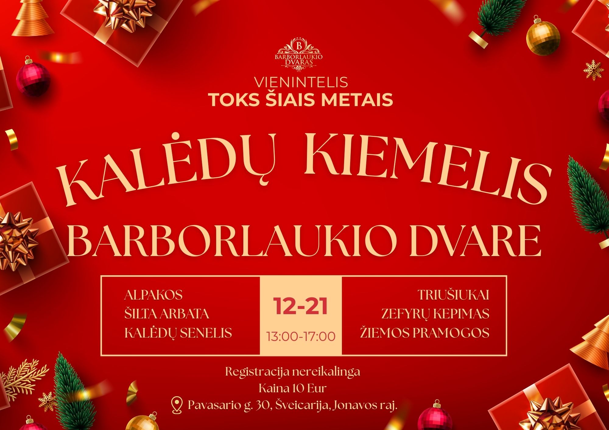 Kalėdų kiemelis Barborlaukio dvare 2025