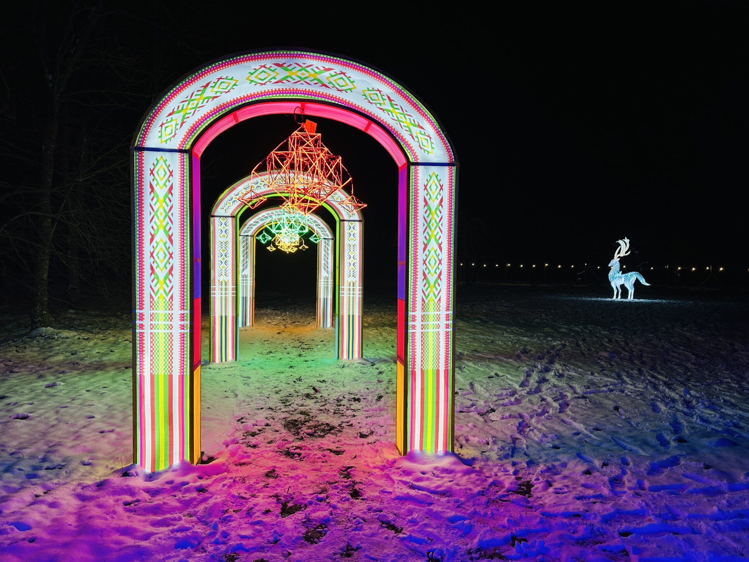 Šviesų festivalis Bistrampolio dvare