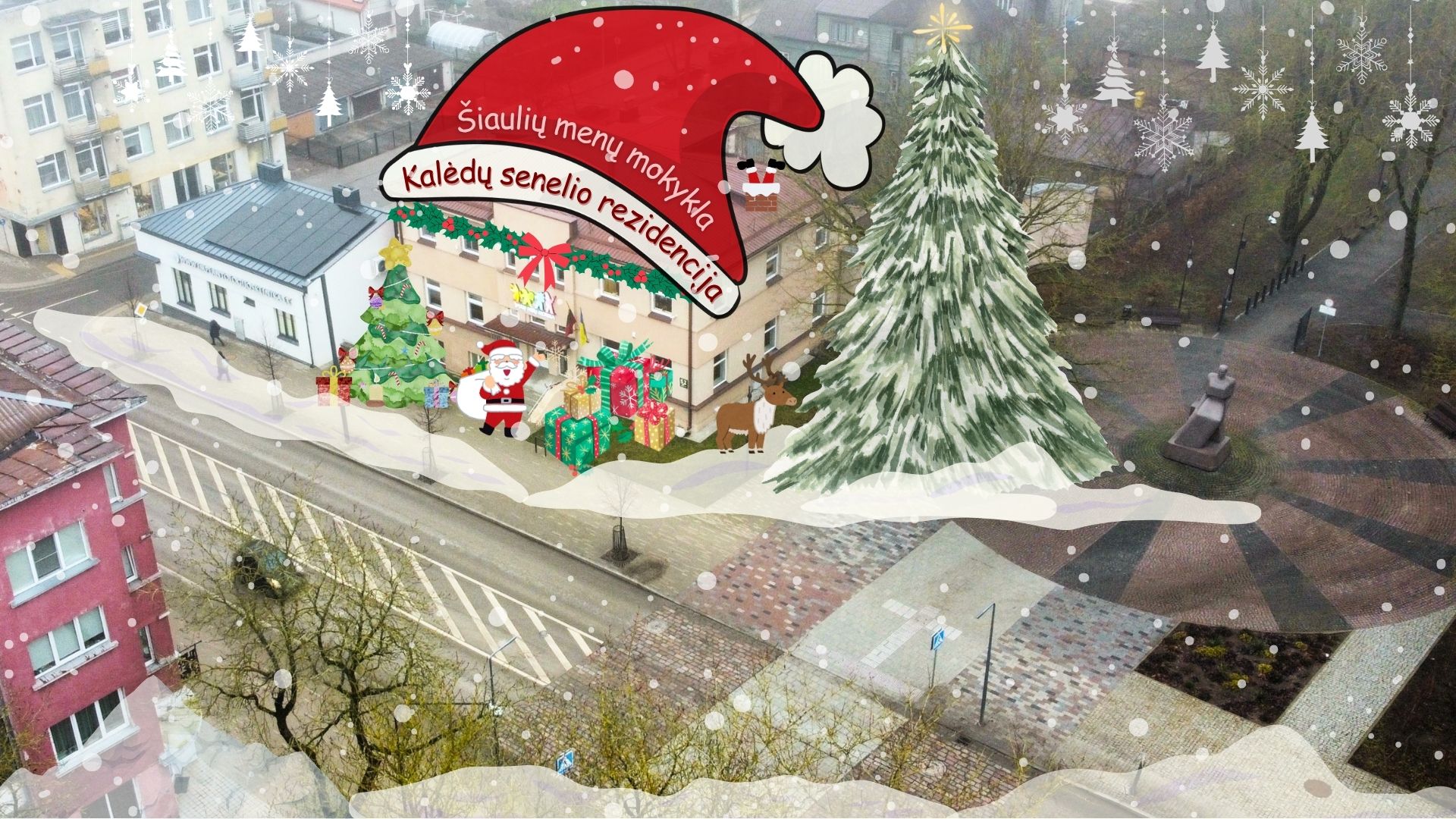 Kalėdų Senelio rezidencija Šiaulių menų mokykloje