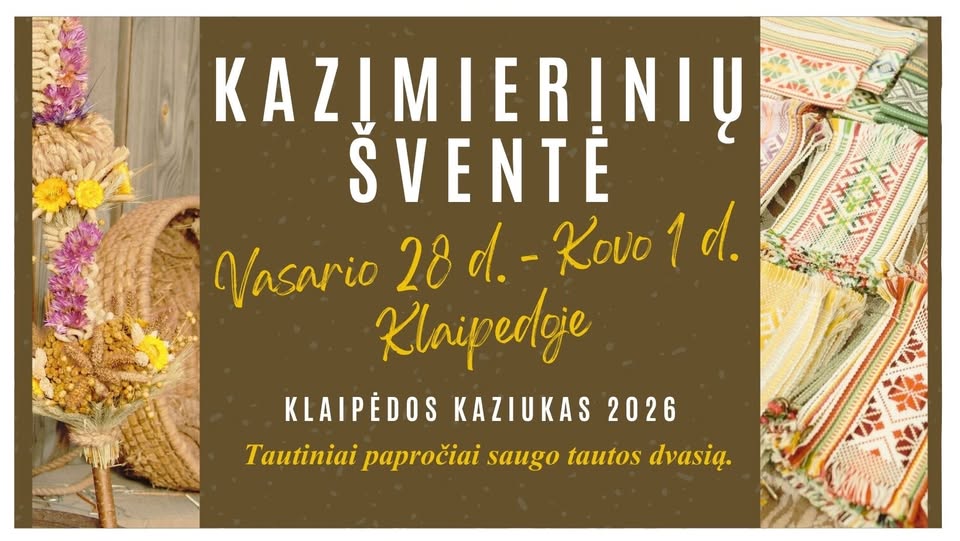 Kaziuko mugė Klaipėdoje: Kazimierinių šventė 2026