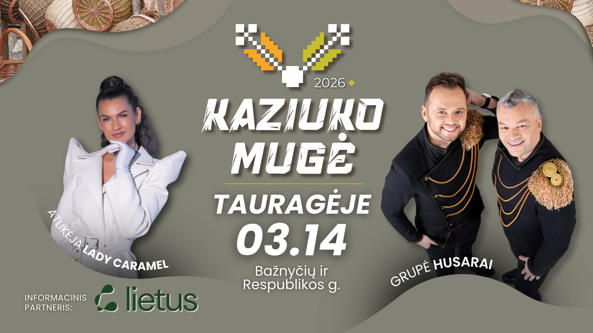 Kaziuko mugė Tauragėje 2026