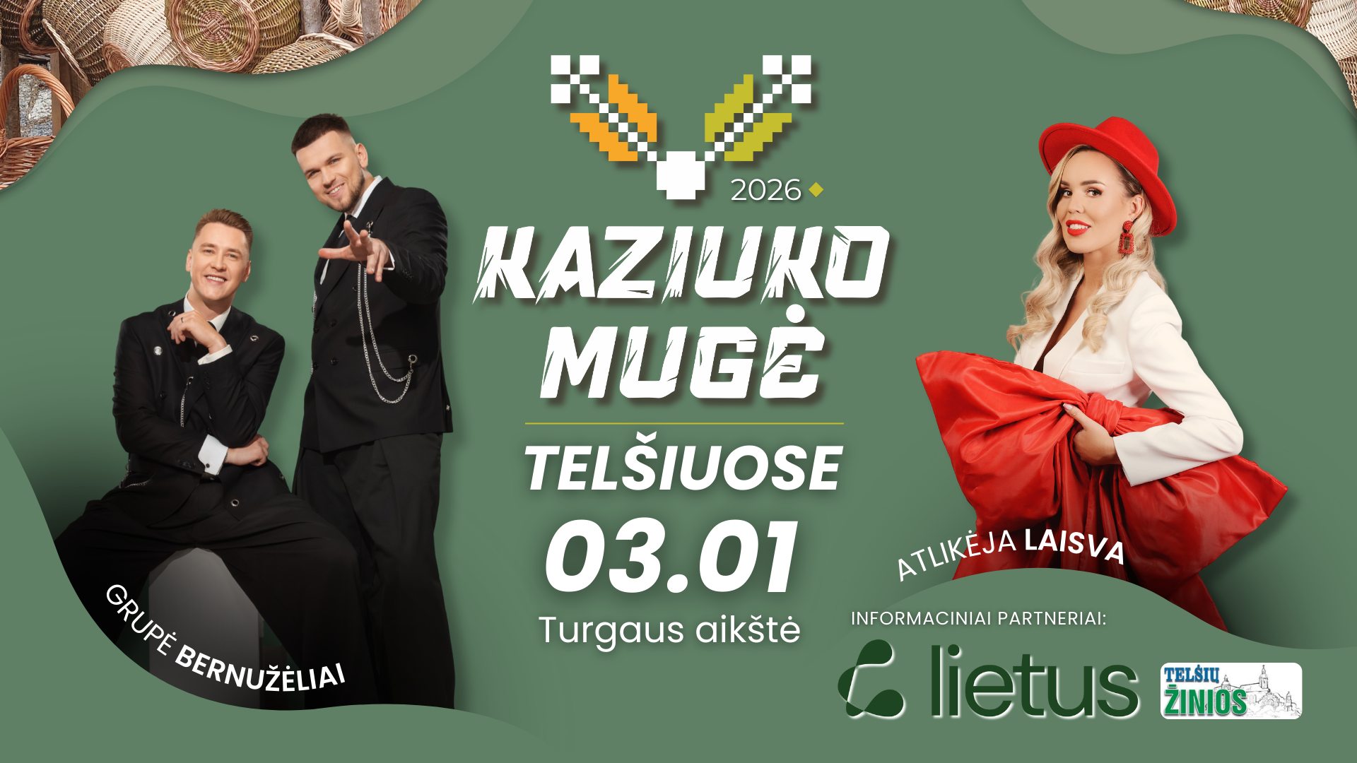 Kaziuko mugė Telšiuose 2026