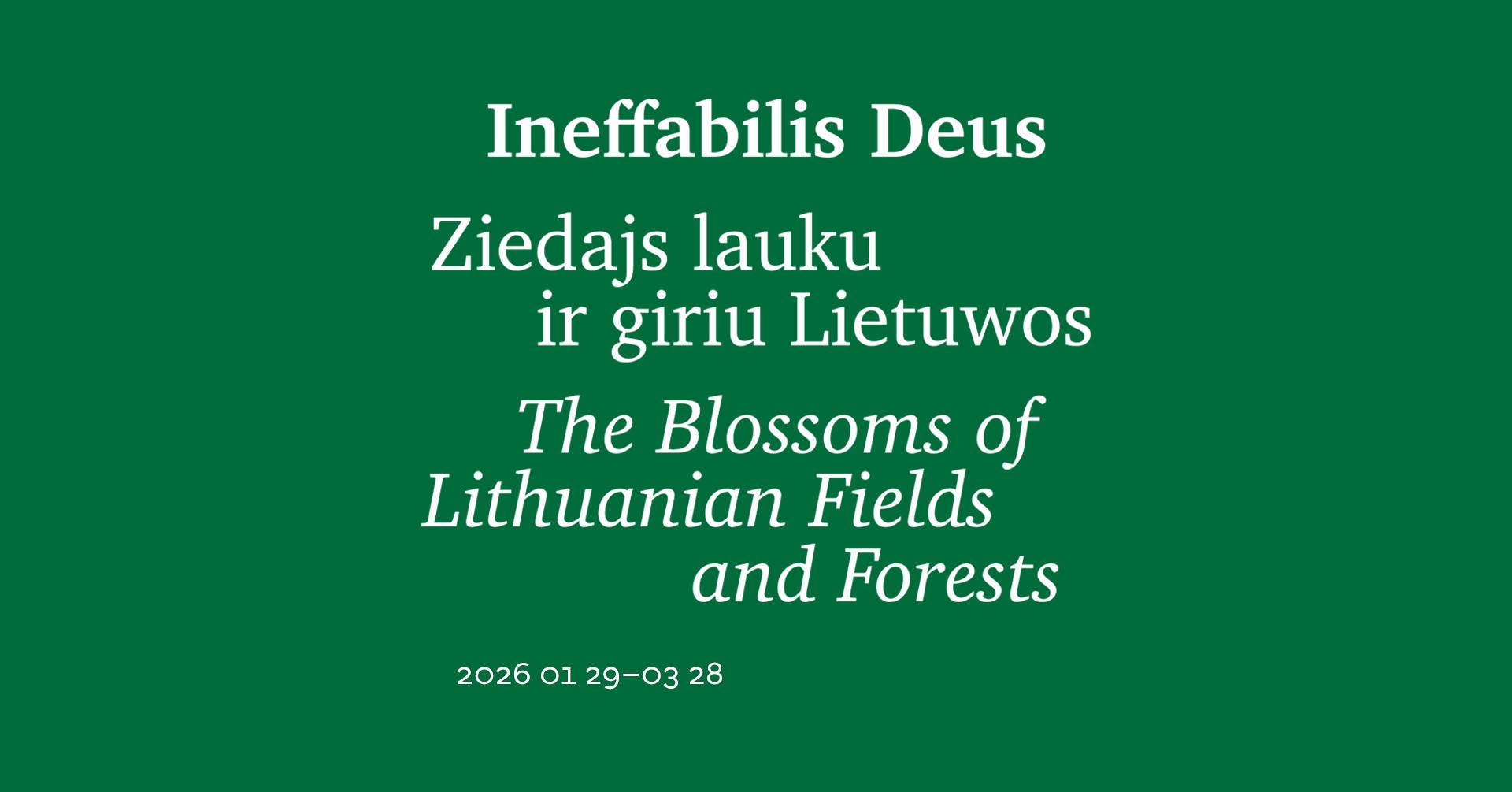 Ekskursija po parodą „Ineffabilis Deus. Ziedajs lauku ir giriu Lietuwos“