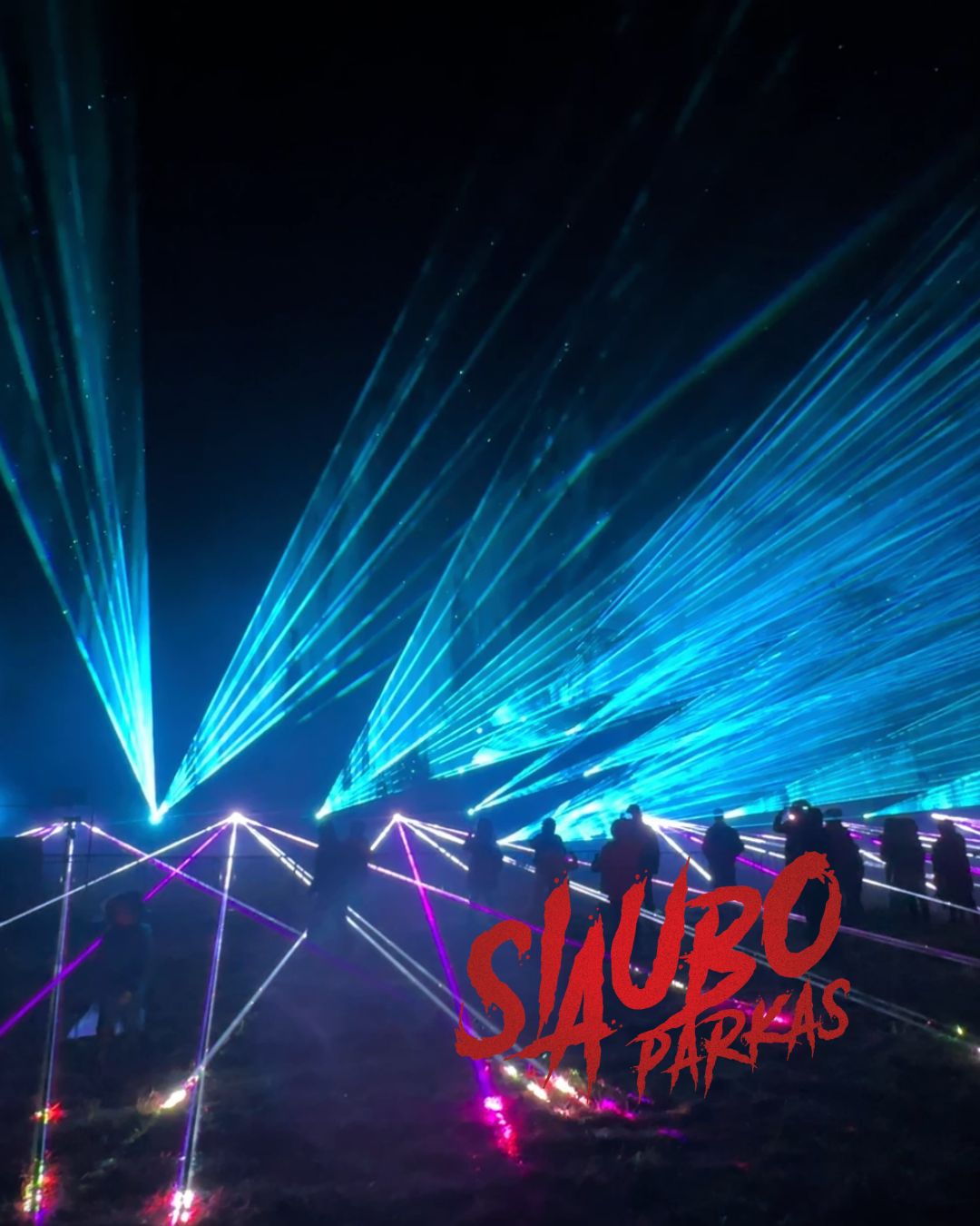 Lazerių šou Siaubo parke Anykščiuose