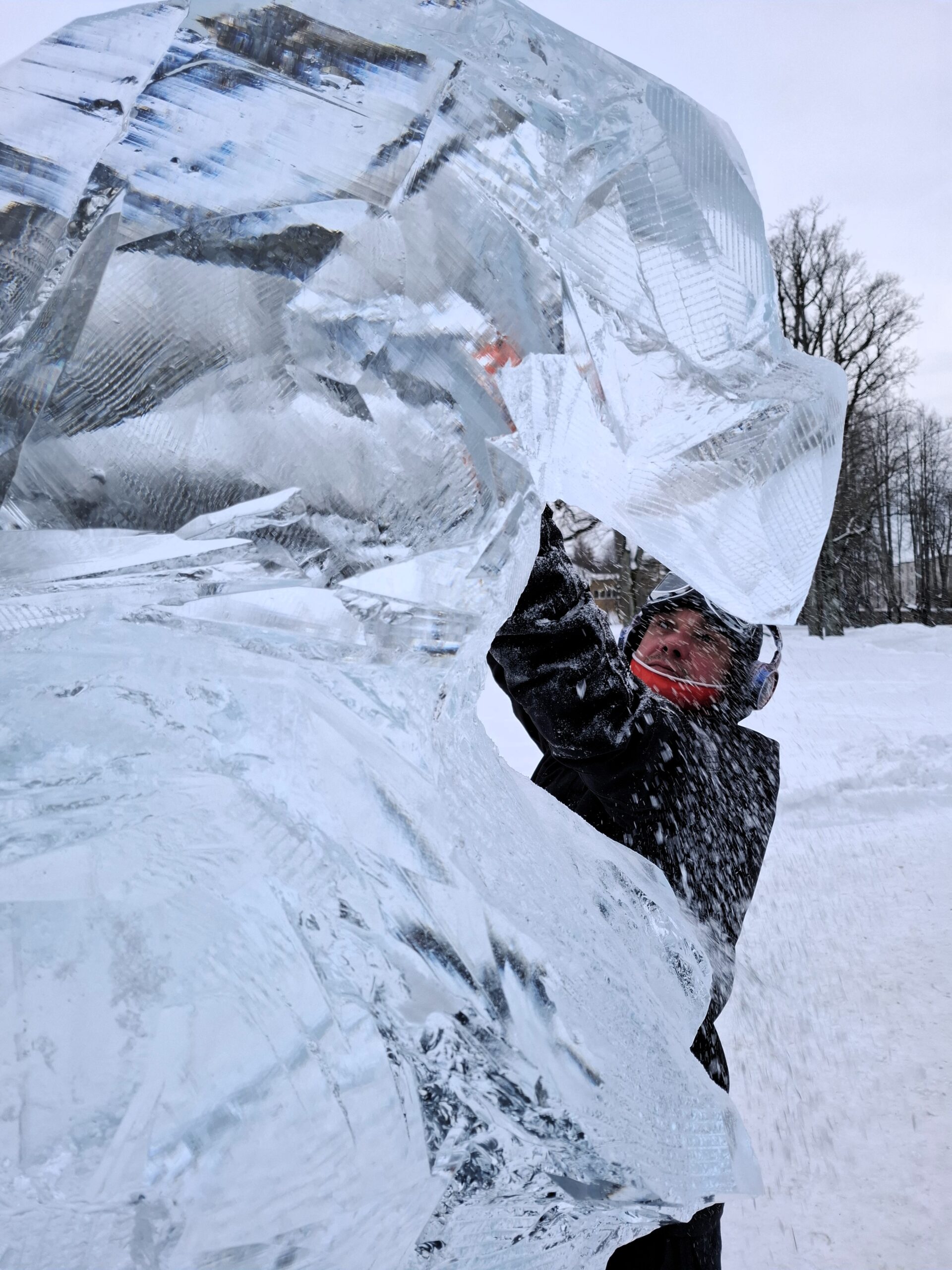 Kretingos grafų Tiškevičių parke gimsta ledo skulptūrų galerija
