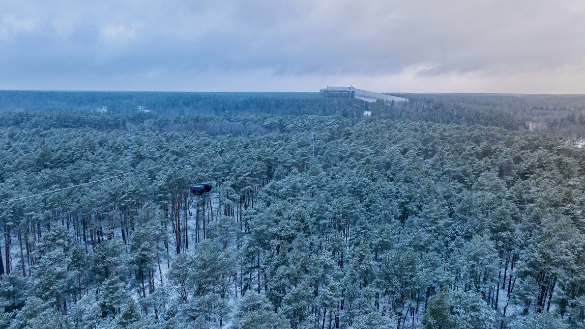 Lynų kelias Druskininkuose žiemą