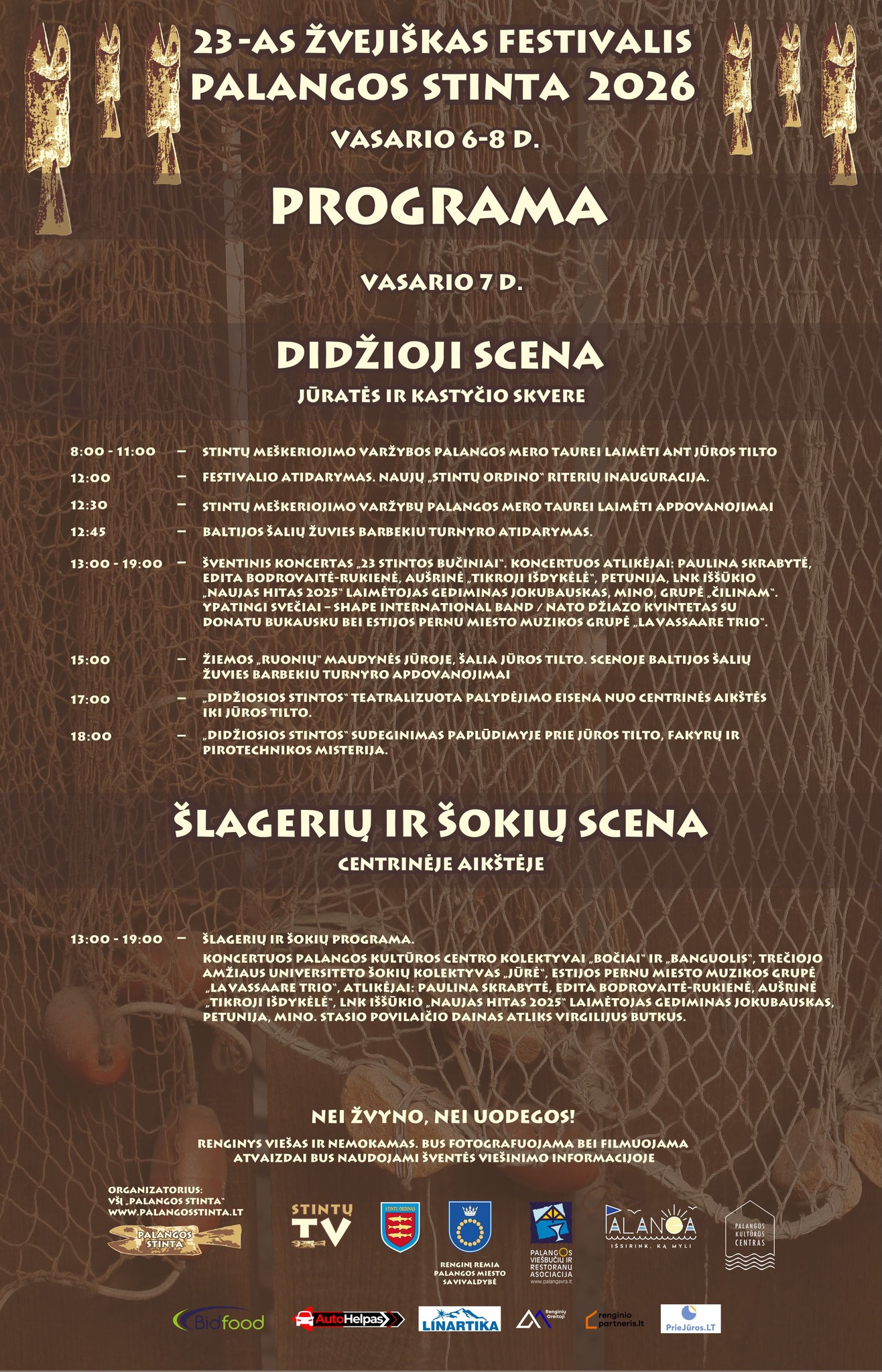 Palangos stinta 2026 programa