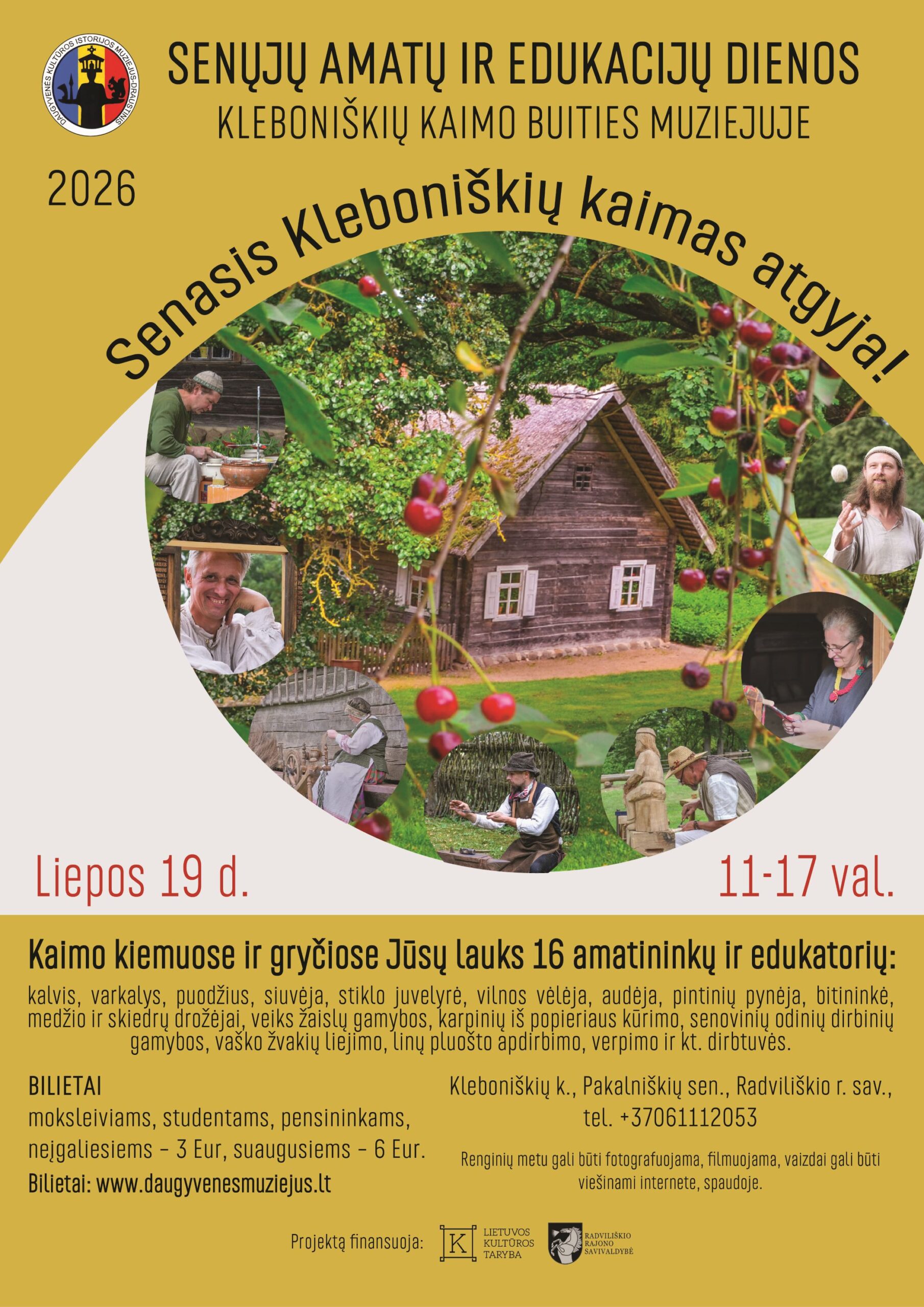 Kleboniškių kaimas atgyja – sugrįžta Senųjų amatų ir edukacijų dienos (Lauros Prascevičiūtės nuotr.)