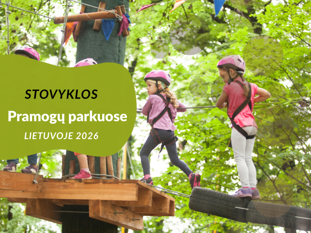 TOP vasaros stovyklos pramogų parkuose vaikams 2026