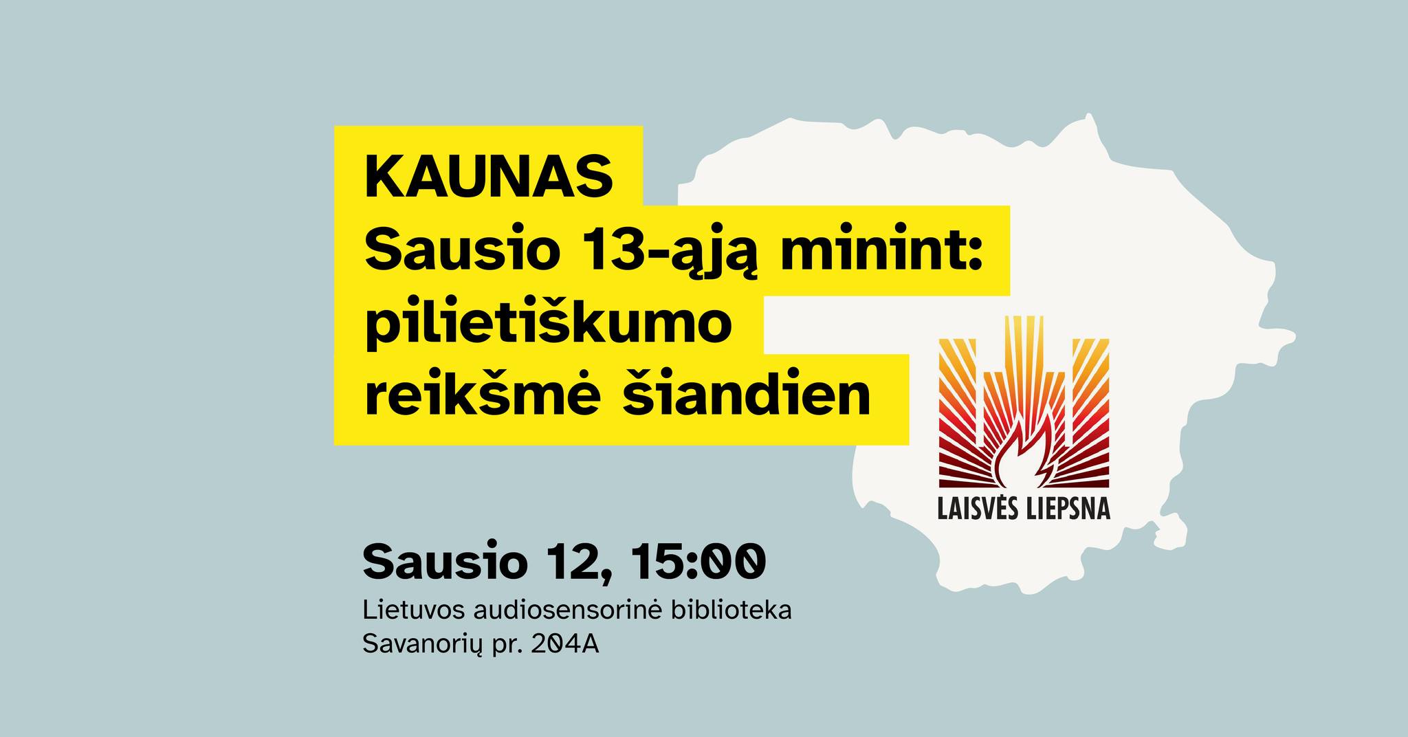 Sausio 13-osios minėjimas LA bibliotekoje Kaune