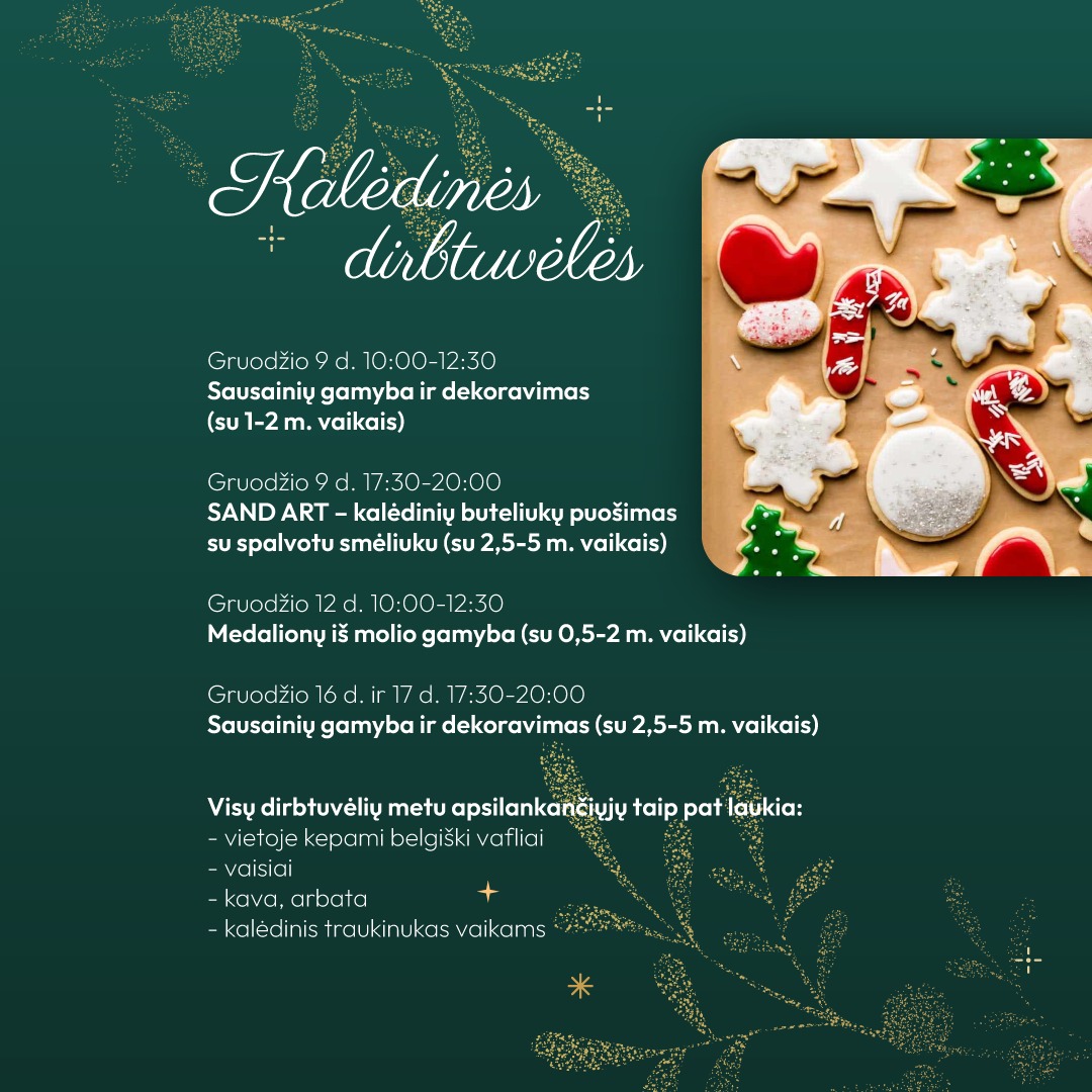 Kalėdinės dirbtuvėlės SAVU TEMPU studijoje