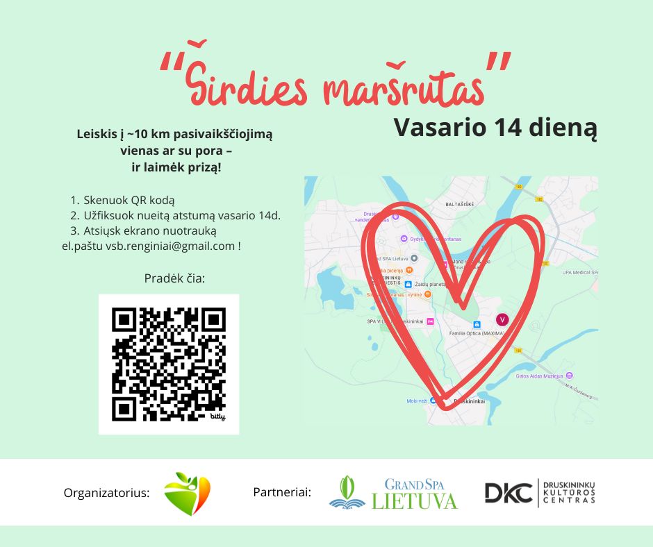 Širdies maršrutas Druskininkuose