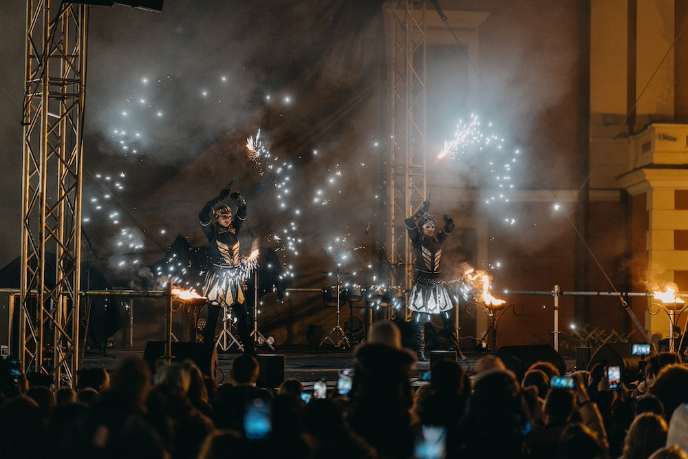 Šv. Martynas. Ir jo žąsys ugnies šou