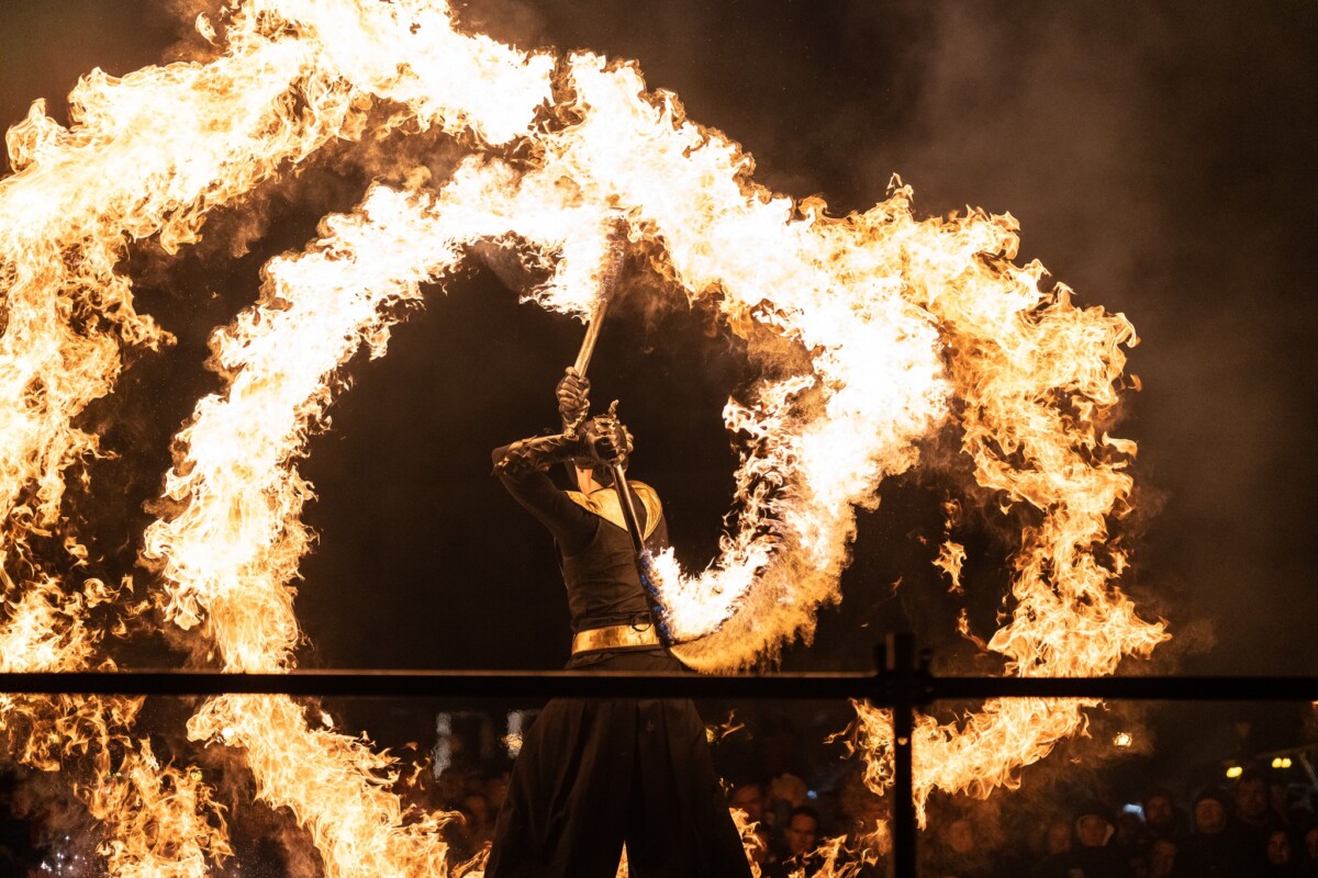 Šv. Martynas. Ir jo žąsys ugnies šou