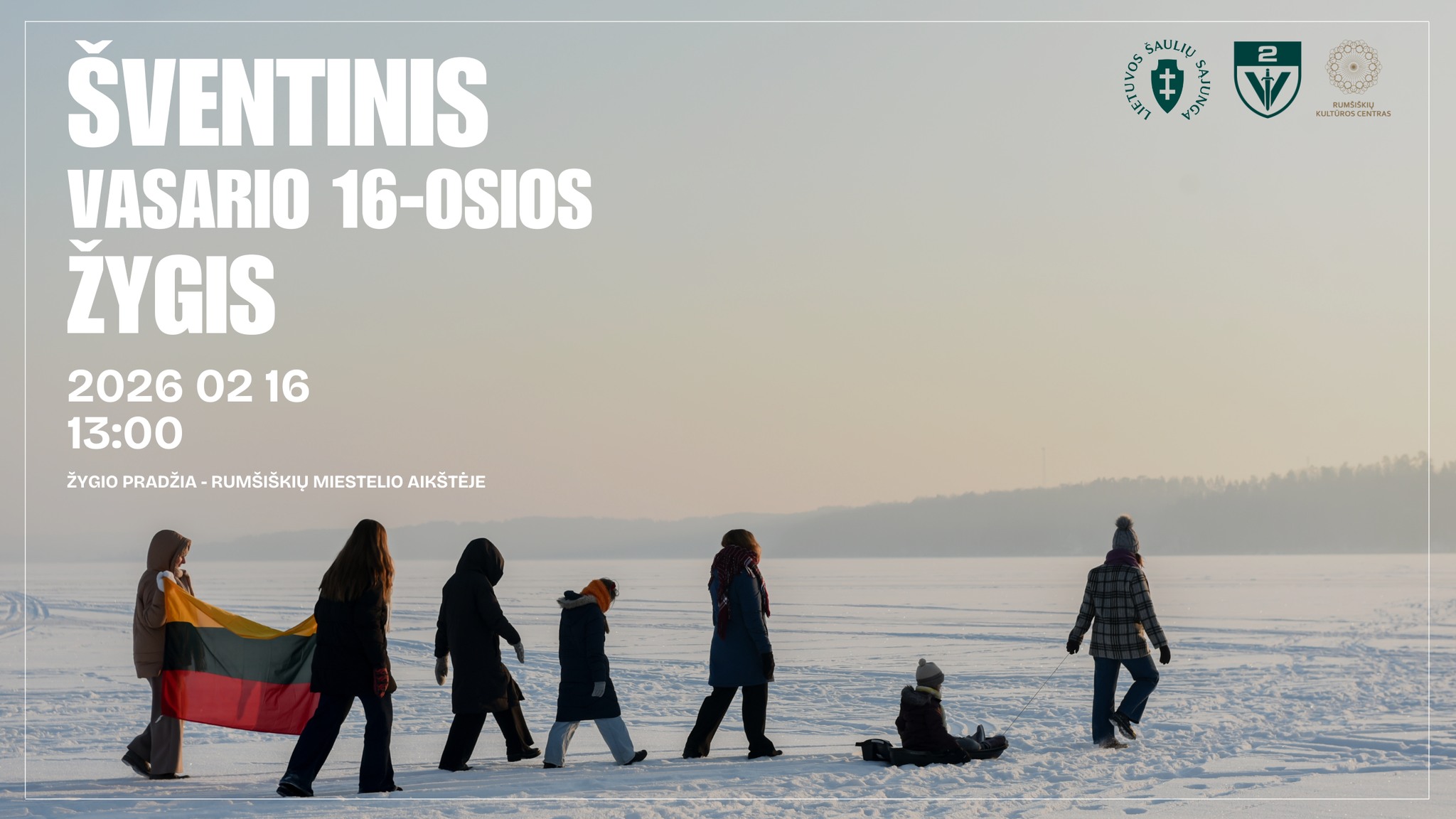 Šventinis Vasario 16-osios žygis Rumšiškėse