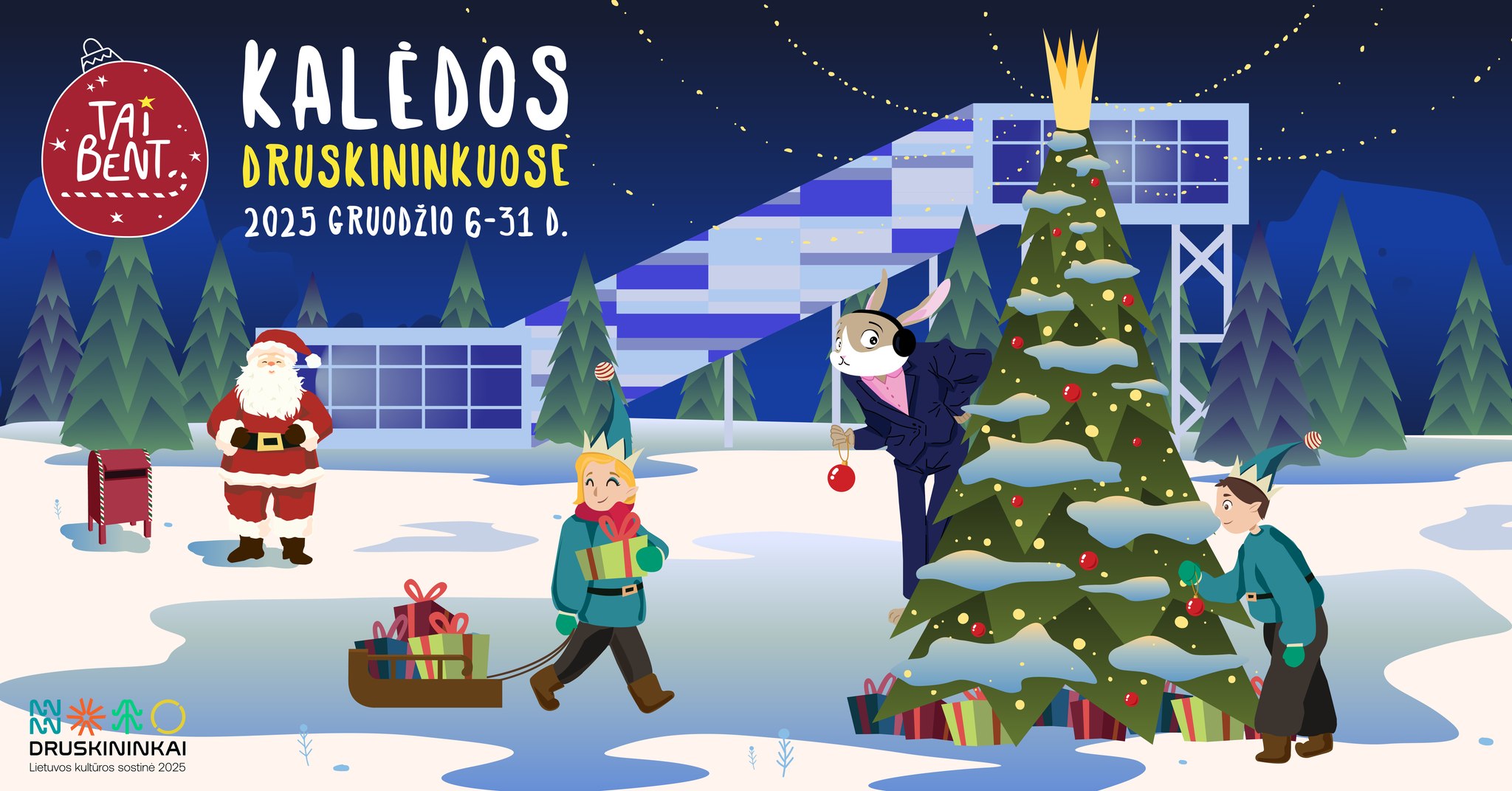 Tai bent Kalėdos Druskininkuose 2025: šventinė gruodžio mėnesio programa