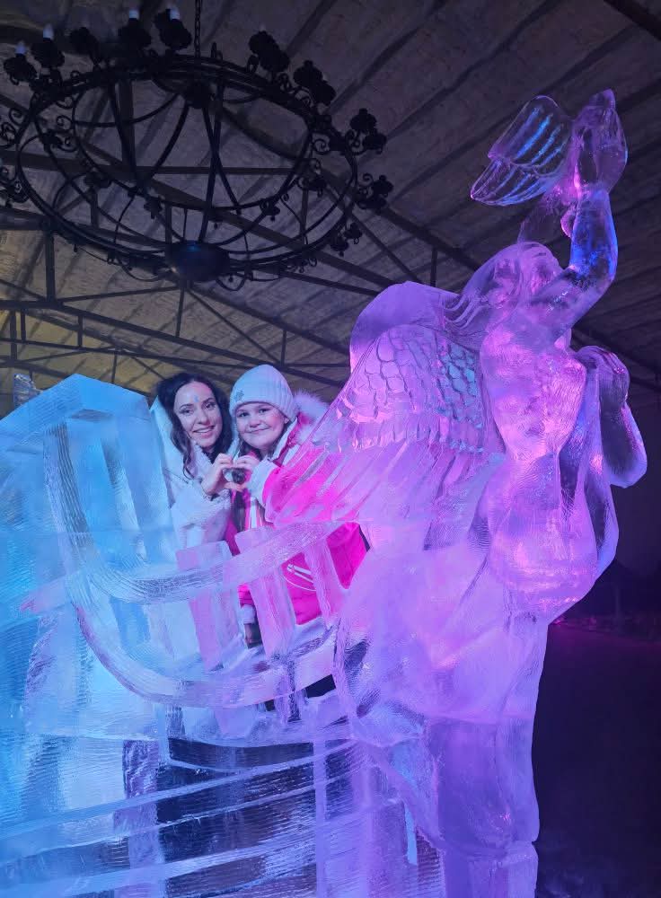 Unikalus ledo skulptūrų ir meno festivalis Taujėnų dvare