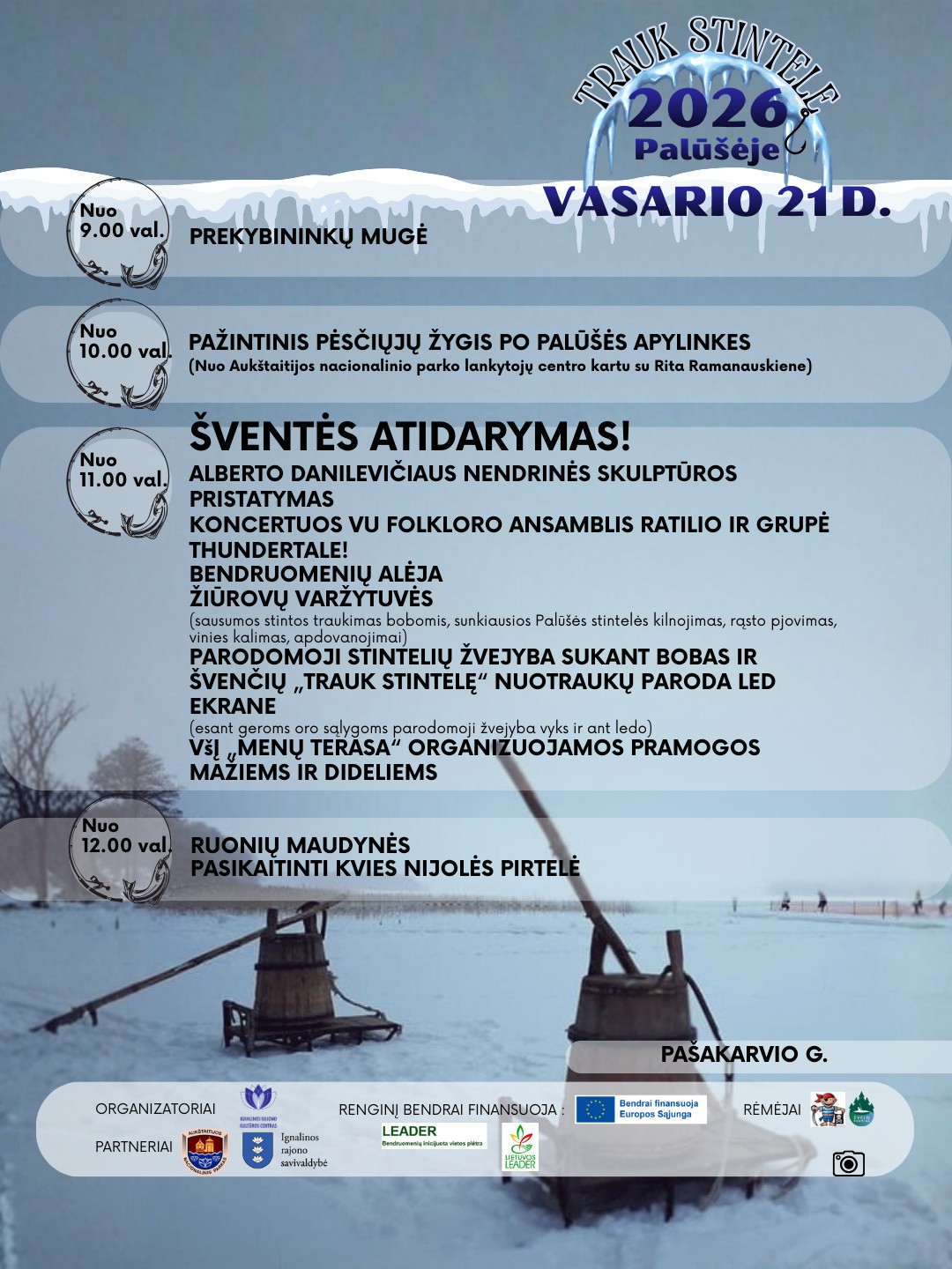 Trauk stintelę 2026 Palūšėje: žiemos renginys, kurio verta nepraleisti