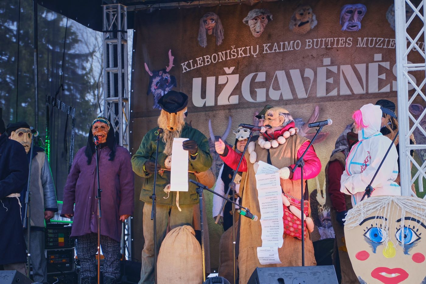 Užgavėnės Kleboniškių muziejuje (nuotr. Augustės Labenskytės)