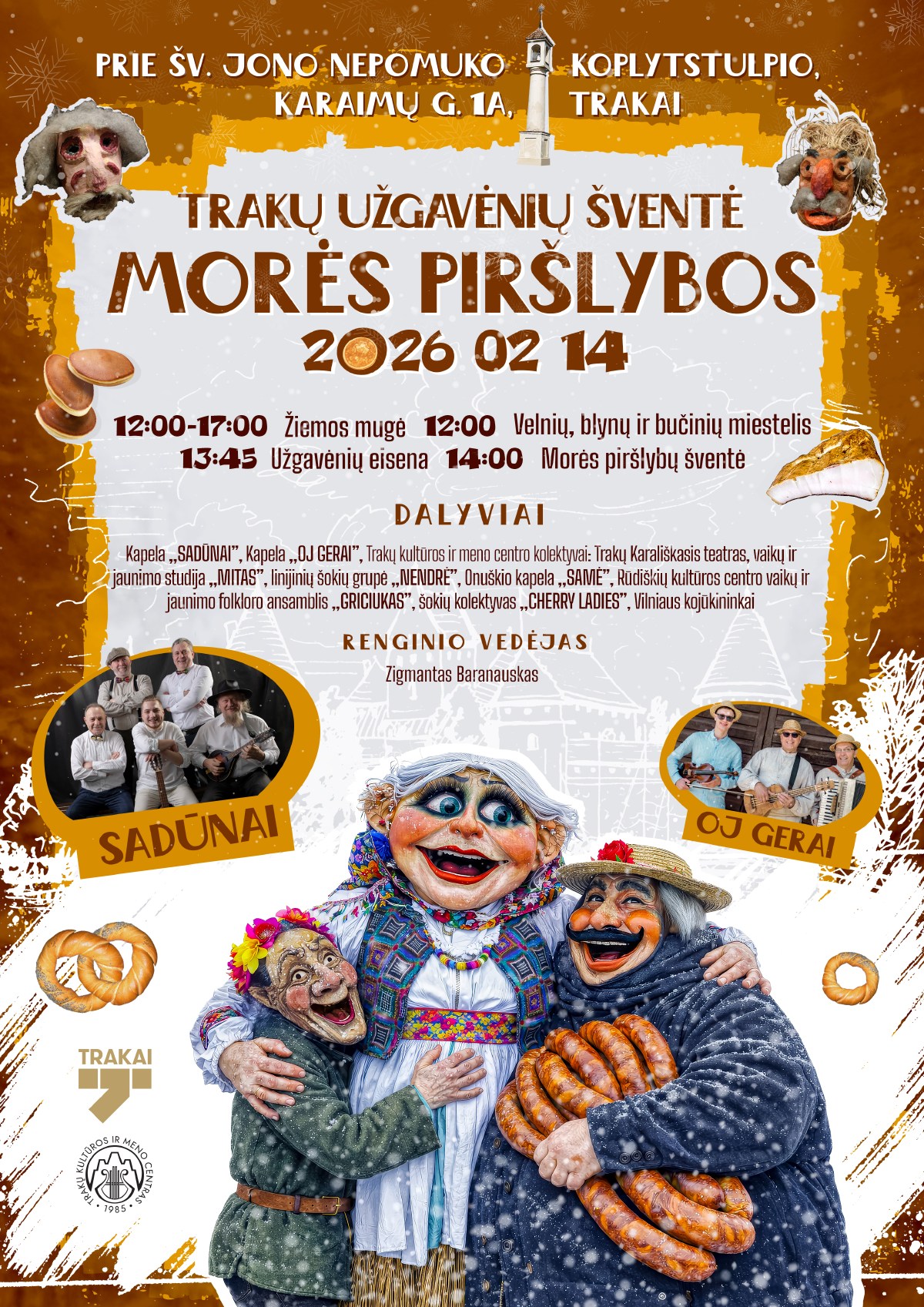 Užgavėnės Trakuose 2026: Morės piršlybos