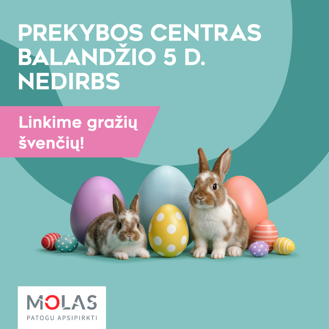 Velykų darbo laikas 2026 Kauno PC Molas