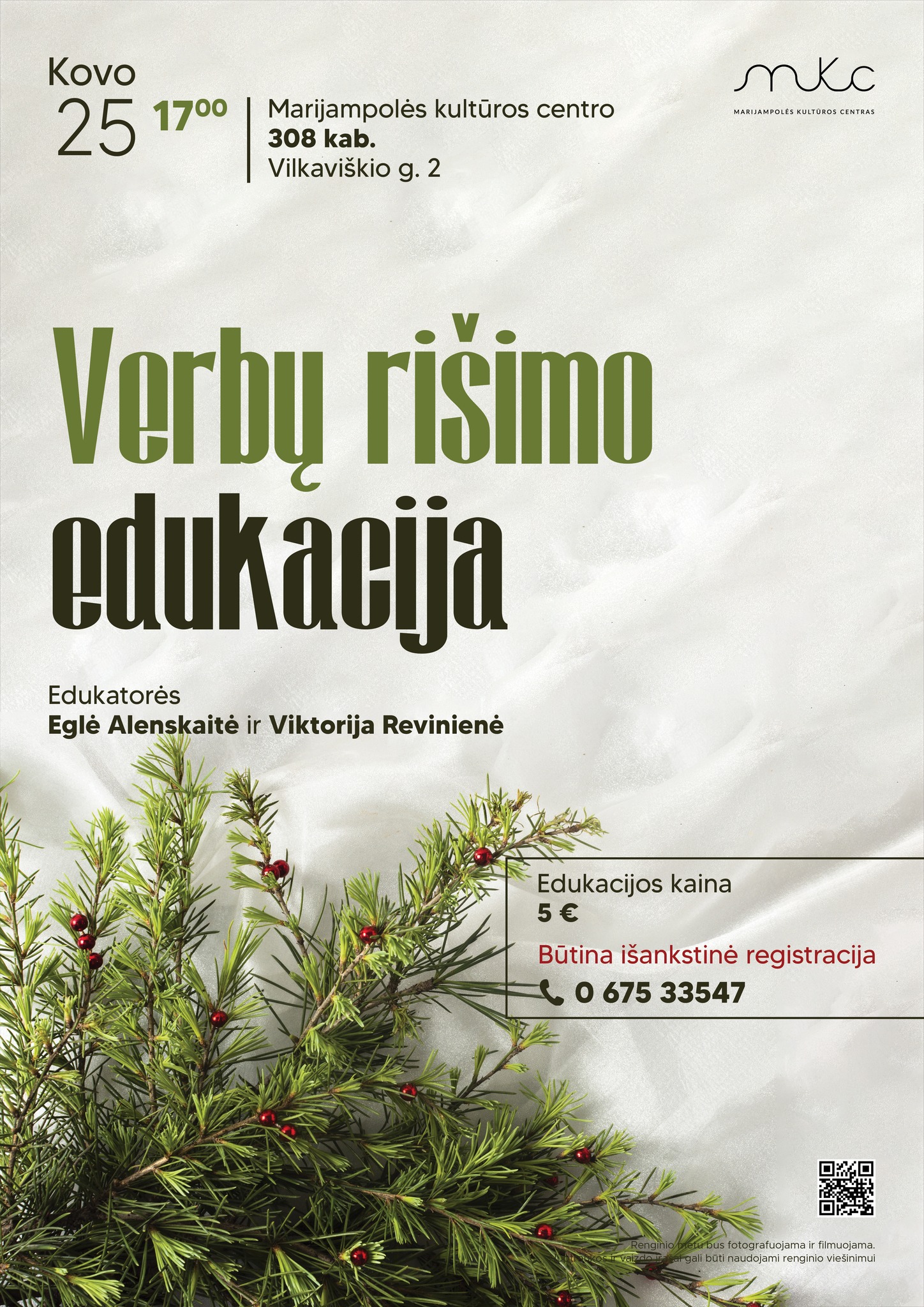 Verbų rišimo edukacija Marijampolėje
