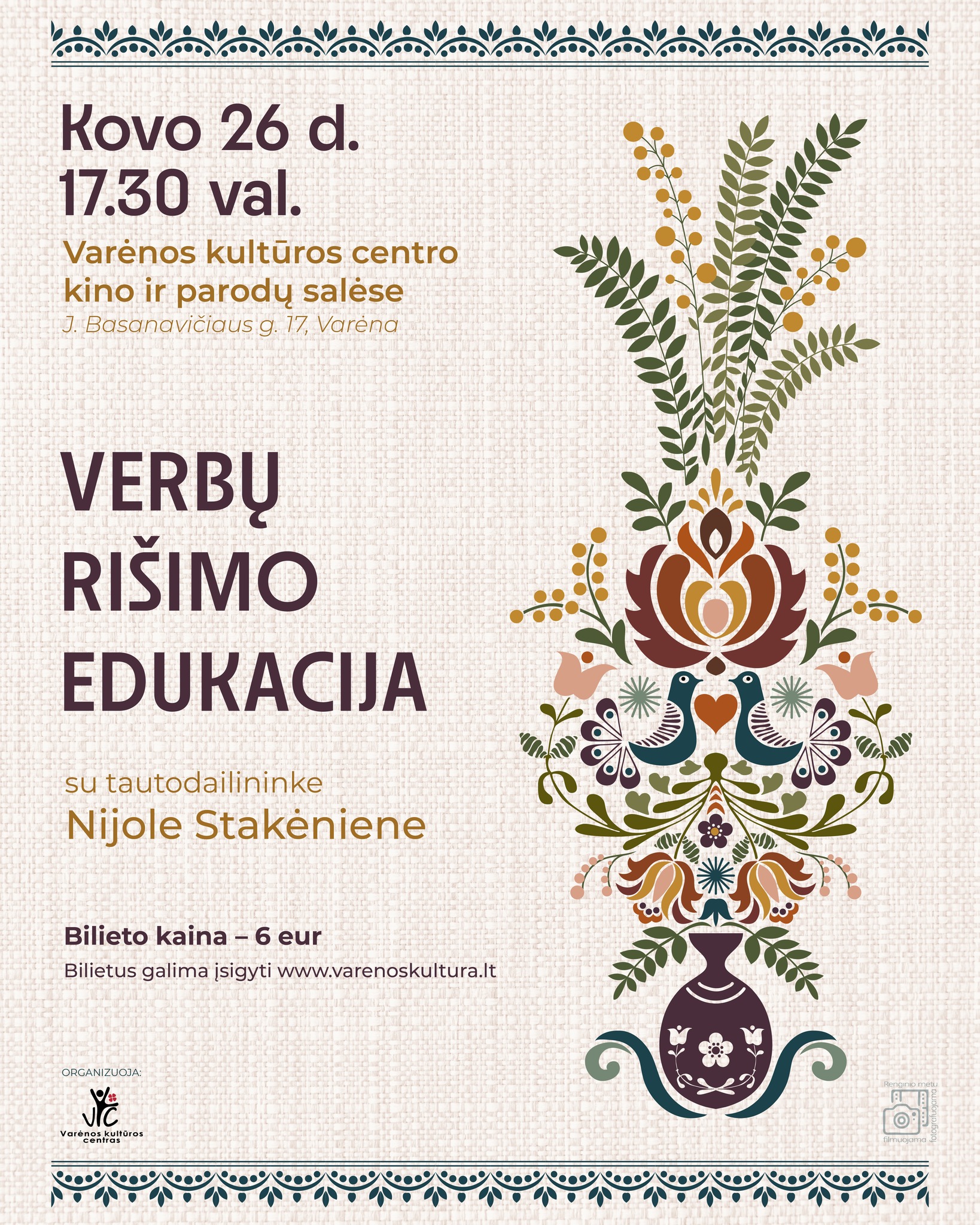 Verbų rišimo edukacija Varėnoje