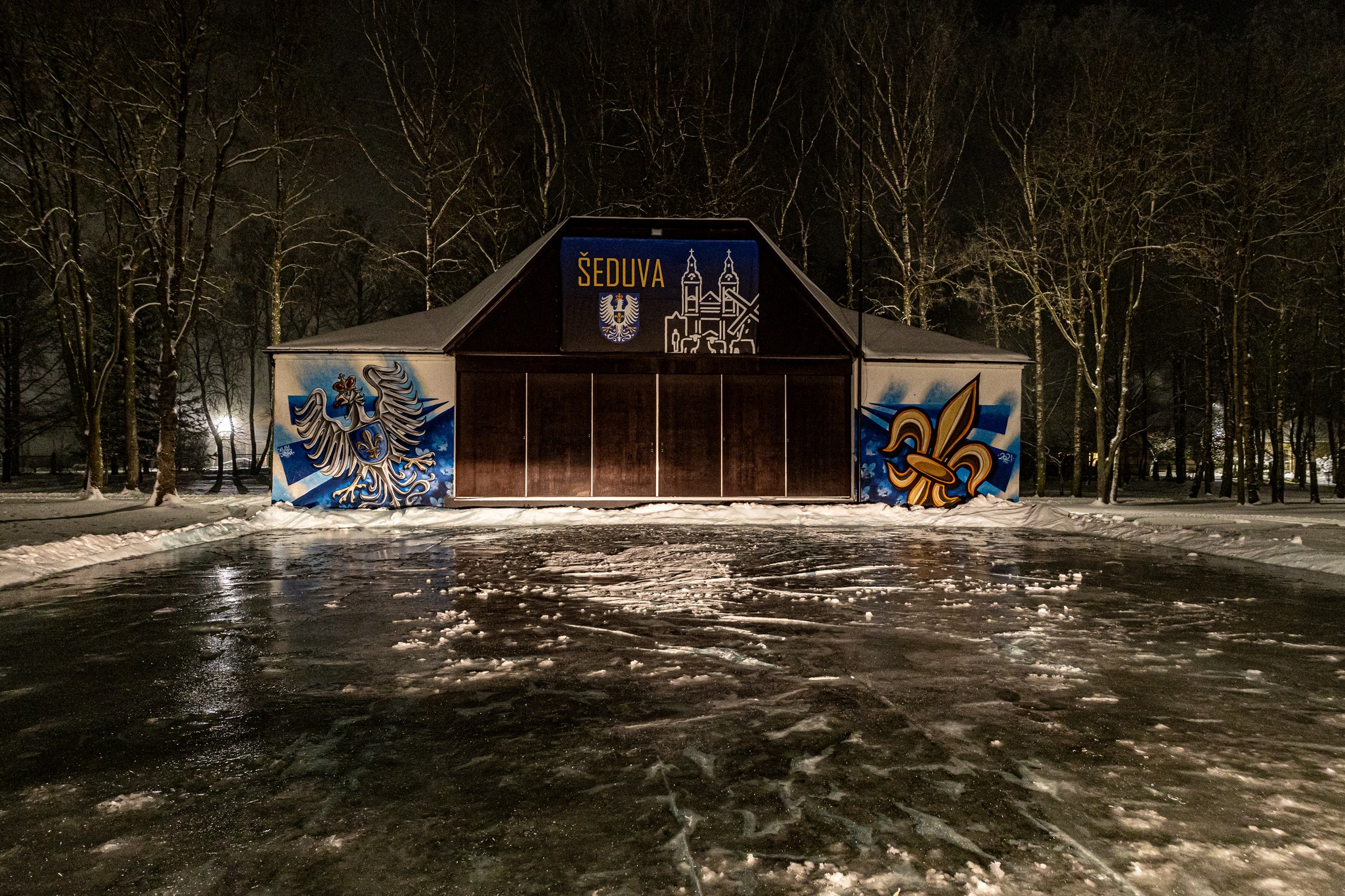 Ledo čiuožykla Šeduvos miesto parke