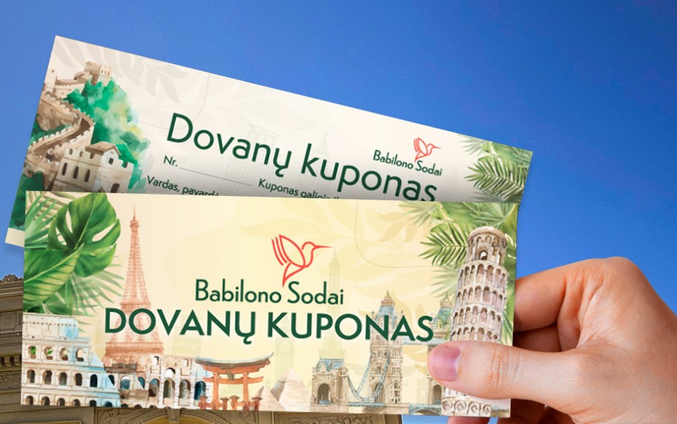 Babilono sodų dovanų kuponas