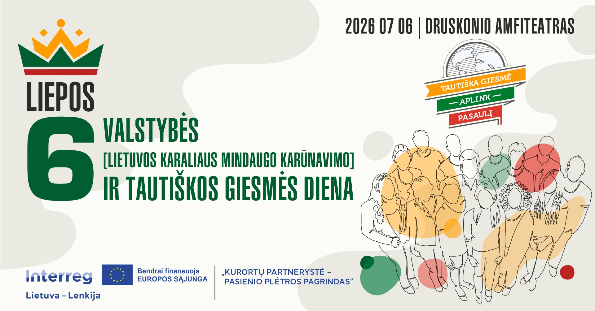 Liepos 6-oji – Valstybės ir Tautiškos giesmės diena Druskininkuose