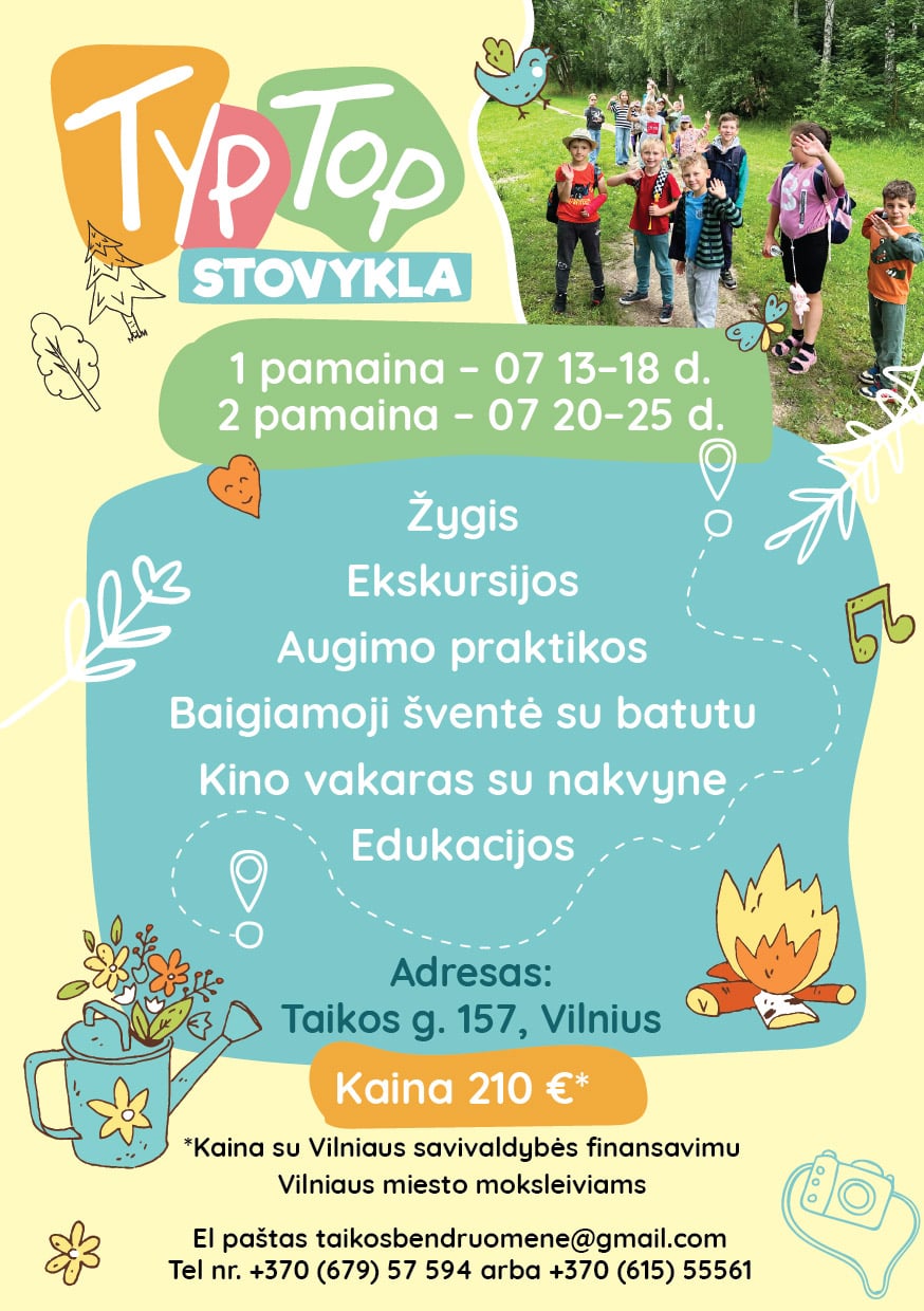 „TYP TOP“ dienos stovykla