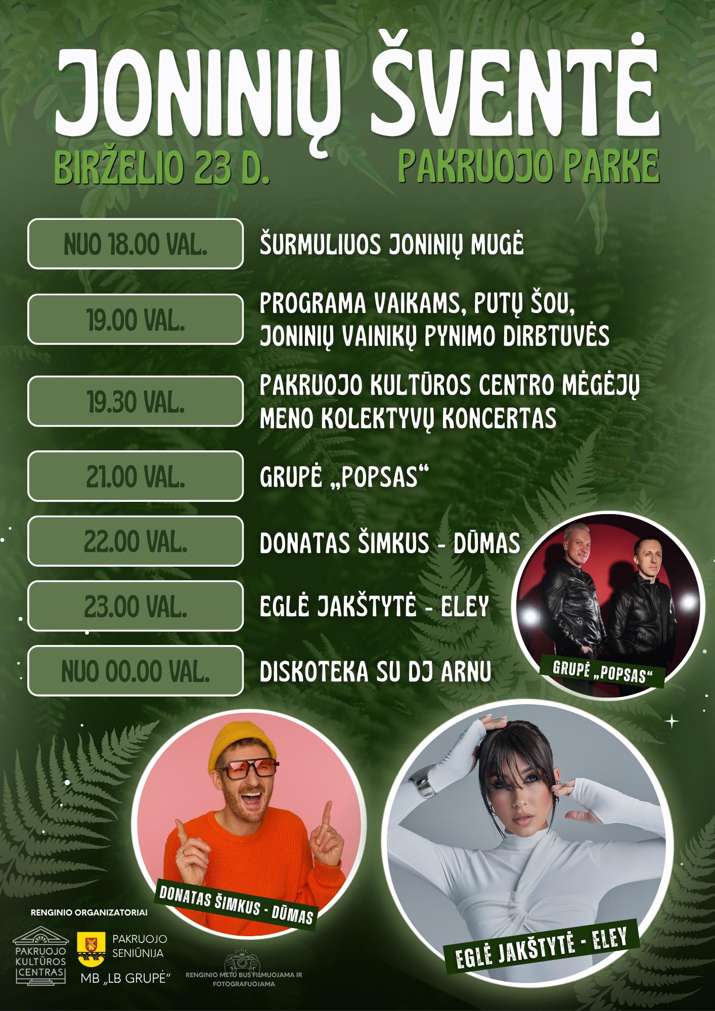 Joninių šventė Pakruojo parke.