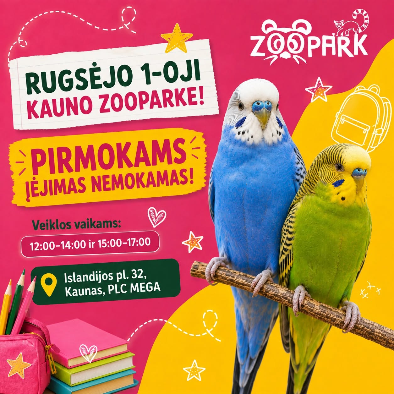 Rugsėjo 1-oji Kauno Zooparke 2026