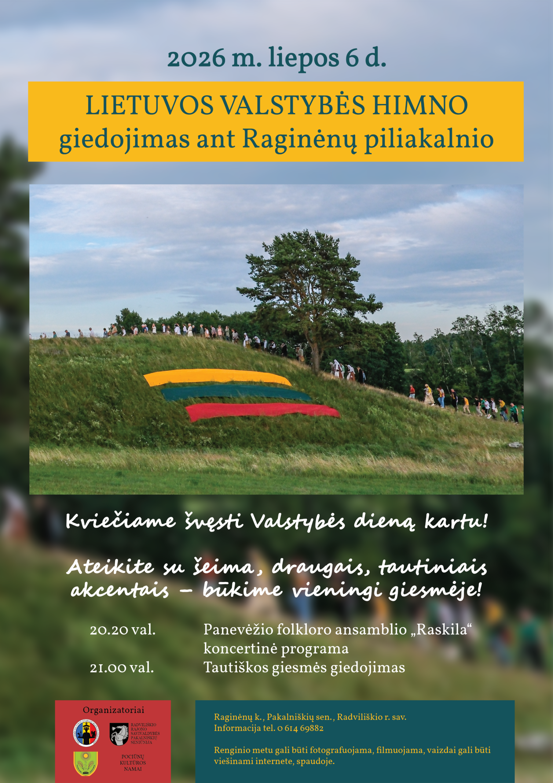 Lietuvos Valstybės dienos minėjimas ant Raginėnų piliakalnio