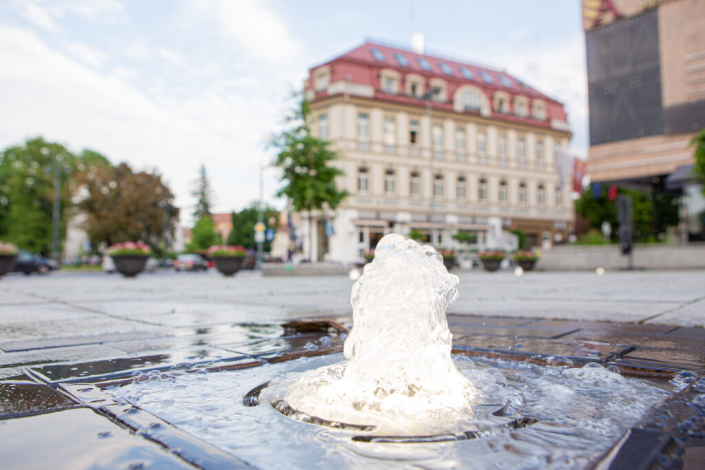 Odminių skvero fontanas (nuotr. Vytautės Ribokaitės)