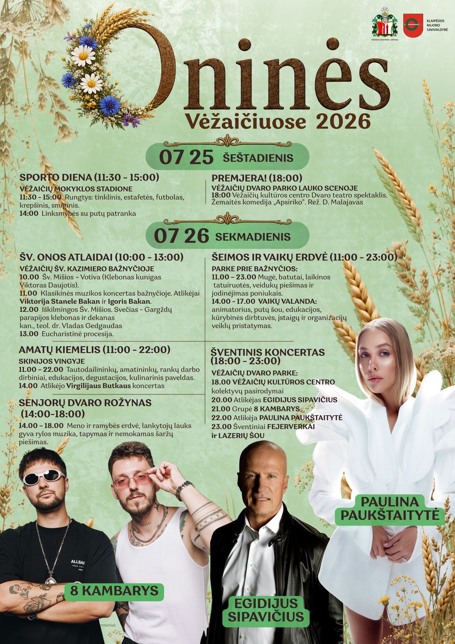 Oninės Vėžaičiuose 2026
