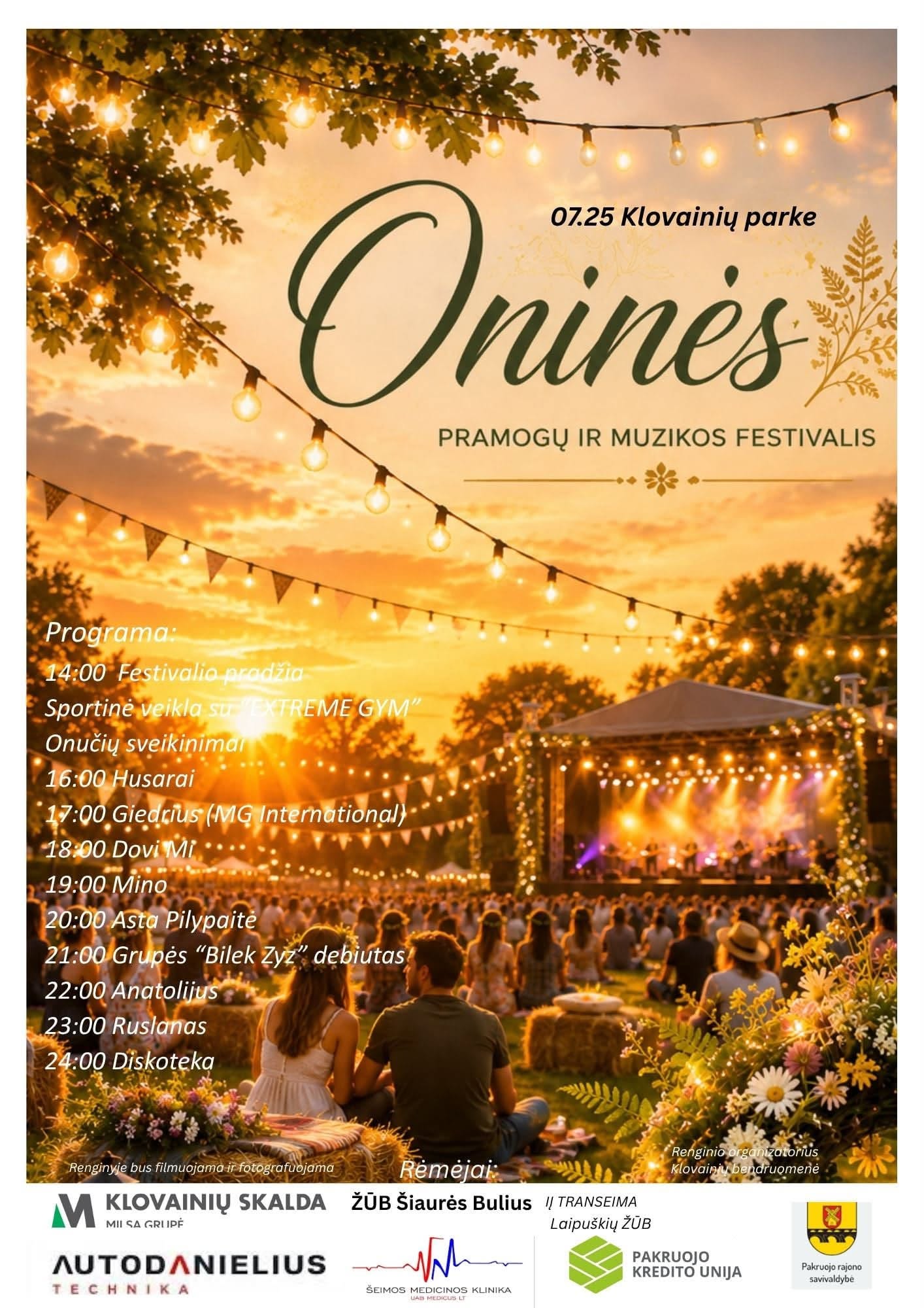 Pramogų ir muzikos festivalis Klovainiuose – Oninės