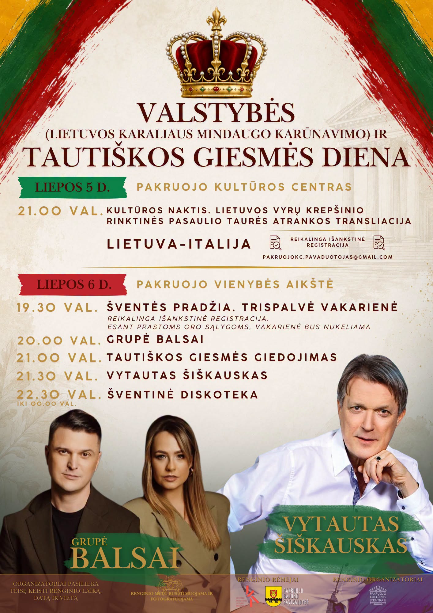 Valstybės ir Tautiškos giesmės diena Pakruojyje