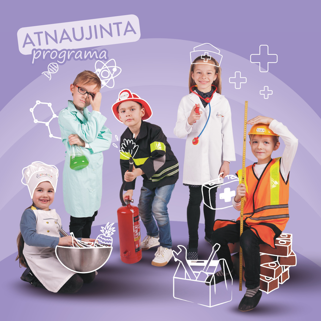 CurioCity rudens atostogų stovykla "Pasimatuok profesiją"
