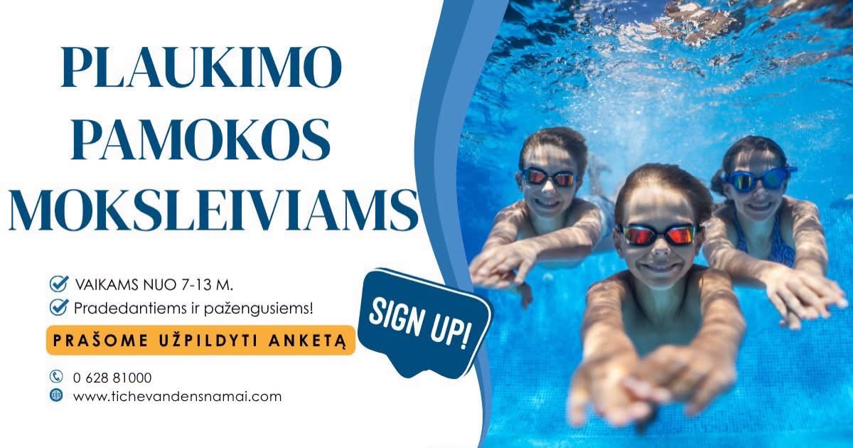 Tichė vandens namai plaukimo treniruotės vaikams